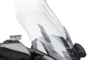 Taller and wider electrically adjustable wind screen