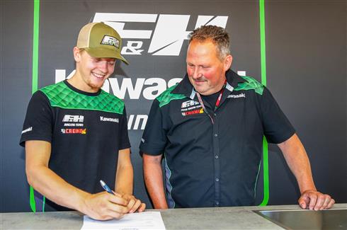 Kevin Horgmo and F&H Kawasaki together in 2023