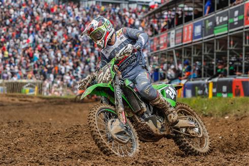 Kevin Horgmo goes fourth in the MX2 world series
