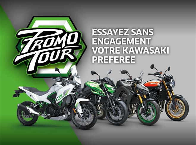 Le calendrier 2026 de la Kawasaki Promo Tour est dévoilé !