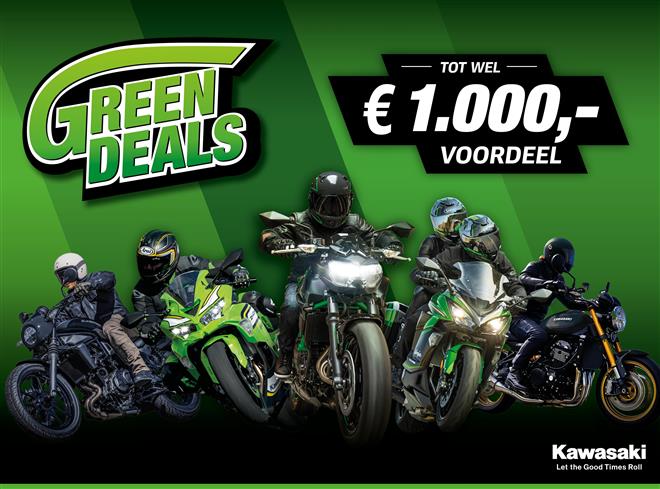 Kawasaki Green Deals - Tijdelijk voordeel oplopend tot € 1.000,-
