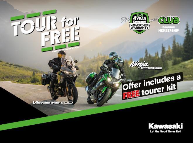 Tour For Free With The Ninja 1100SX and Versys 1100 Families!