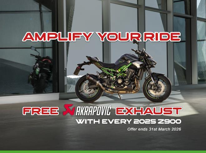 Amplify your 2026 With A Free Z900 Exhaust Upgrade! 