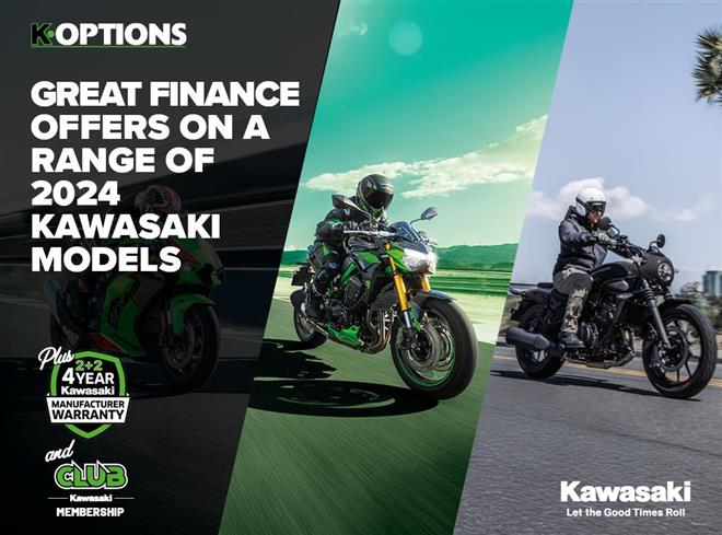 Kick-start 2025 with a new Kawasaki from 0% HP!