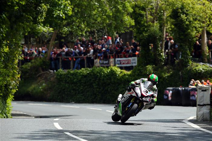 Two Kawasaki Riders On Opening Isle Of Man Tt Superbike Race