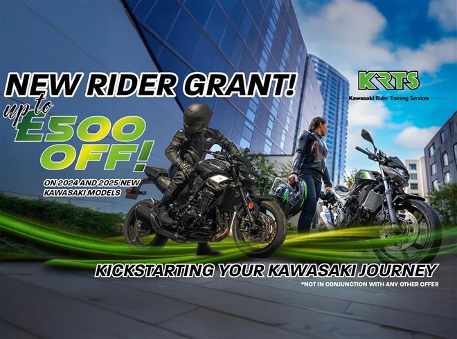 Kawasaki Launch ‘New Rider Grant’ Across A Range Of Machines! 