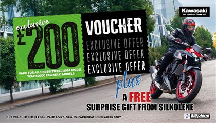 Get a free gift with Kawasaki and Silkolene! 