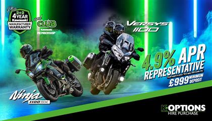 Kawasaki K-Options Low-Rate Finance Now Available on Versys 1100 & Ninja 1100SX