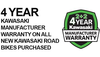 Enjoy four years warranty with all new Kawasaki’s!