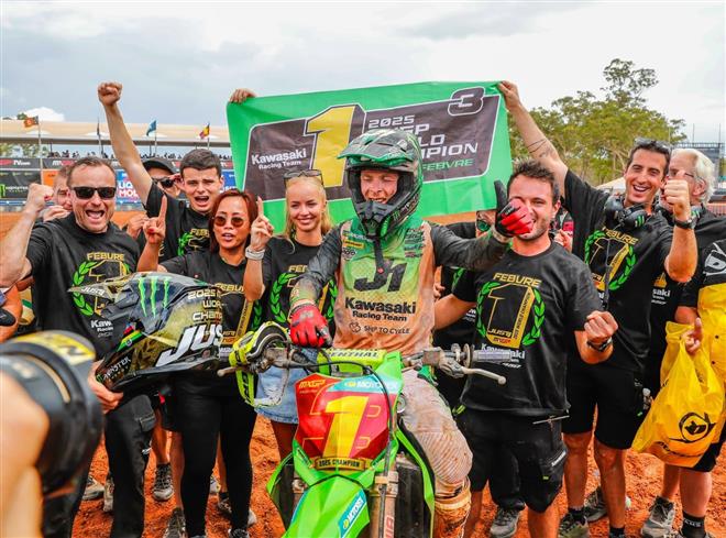 Romain Febvre y Kawasaki gana el Campeonato Mundial de Motocross FIM MXGP 2025 