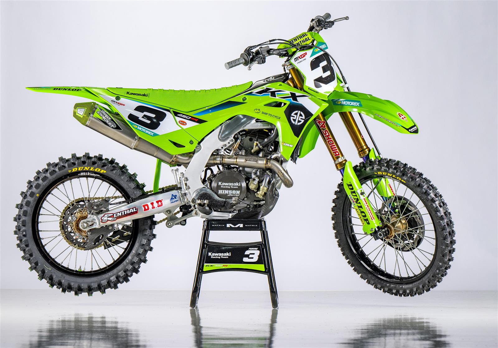 1/6 Kawasaki KX 450 モトクロスバイク NewRay バイク模型 完成品 Kawasaki KX450F 1/6 スケール