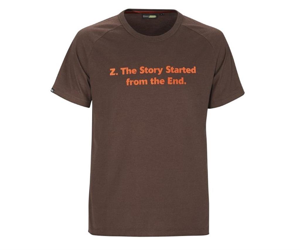 SALE!! BRAWN teeシャツ TIMBERLAND - Women's T-shirt with linear logo - Brown - OT