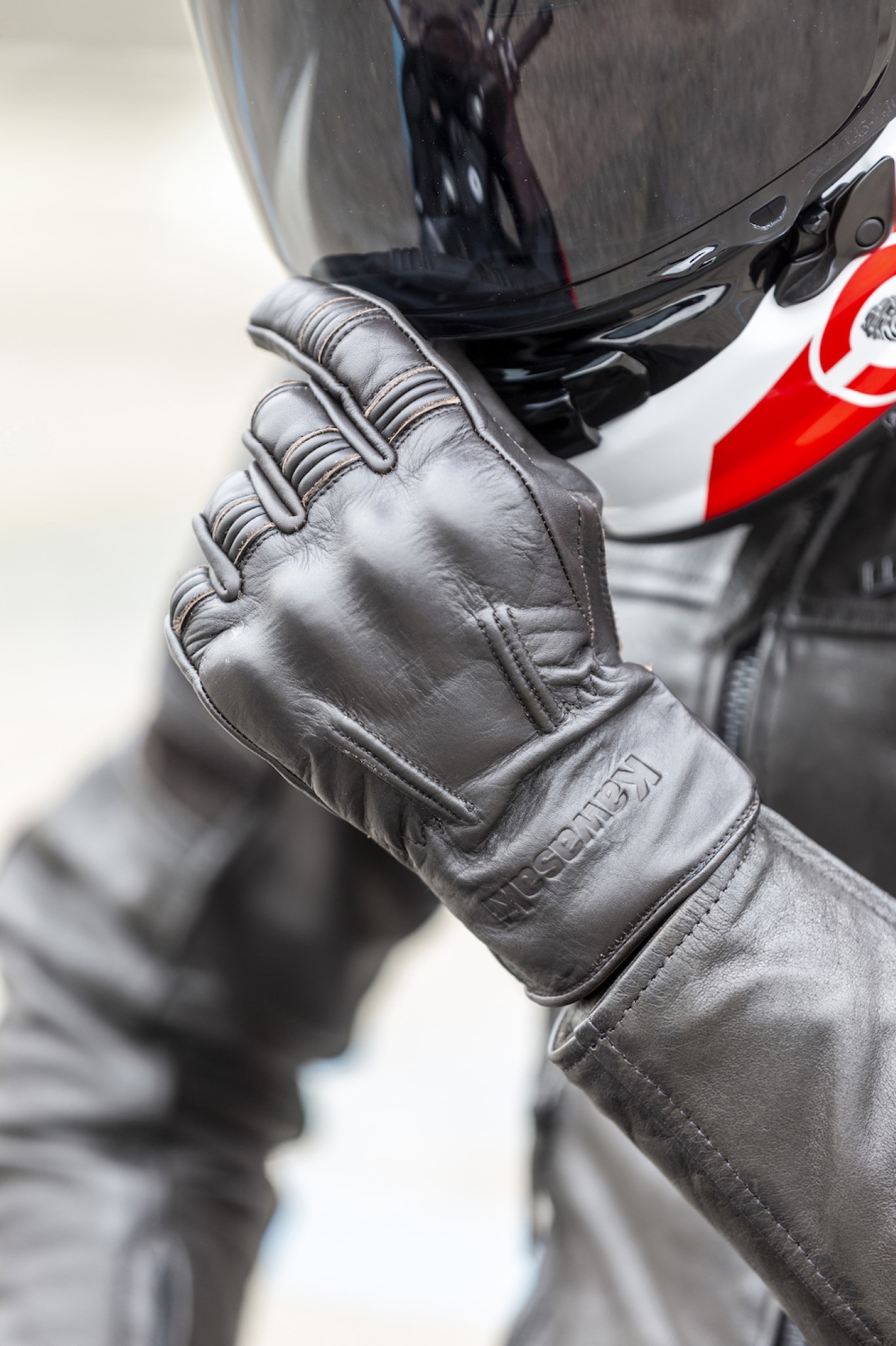 24AW CHALLENGER　BANDANA LEATHER GLOVE L Sweep Challenger Evo waterproof leather glove - Motorbike