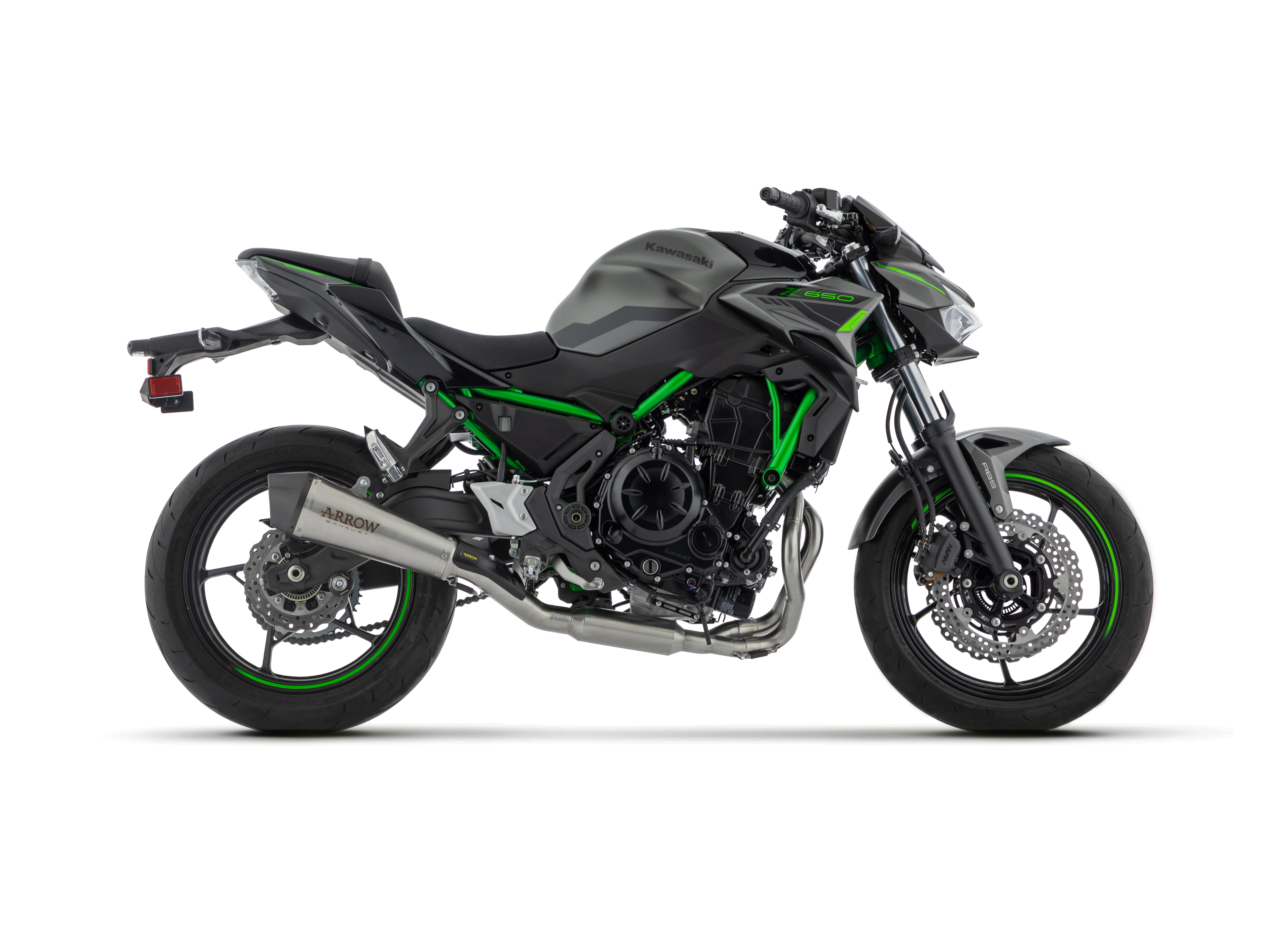 KOlightning Full Exhaust System Header & Muffler Slip-on For Kawasaki Ninja 650 Z650 2012-2023