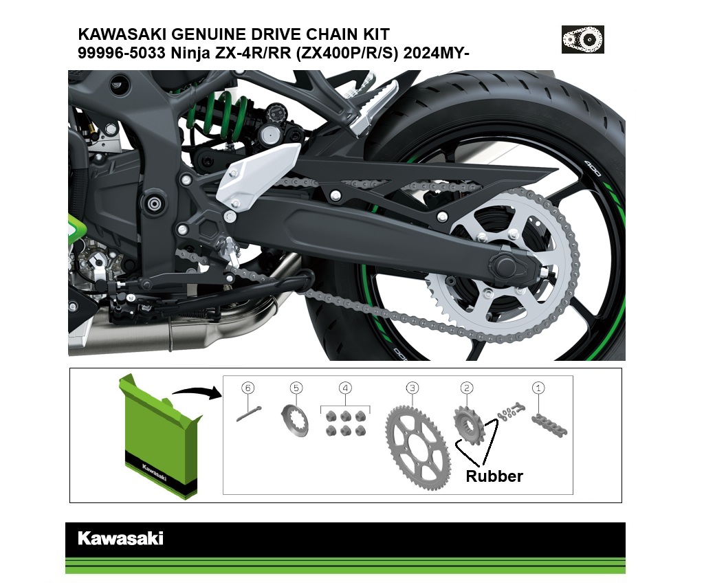 Ninja 250 Chain Kits Originales De Transmisiu00f3n, Genuine