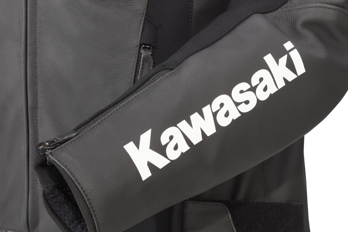 Veste En Cuir Moto Kawasaki Racing Team – Fait Main, Taille L, Vert