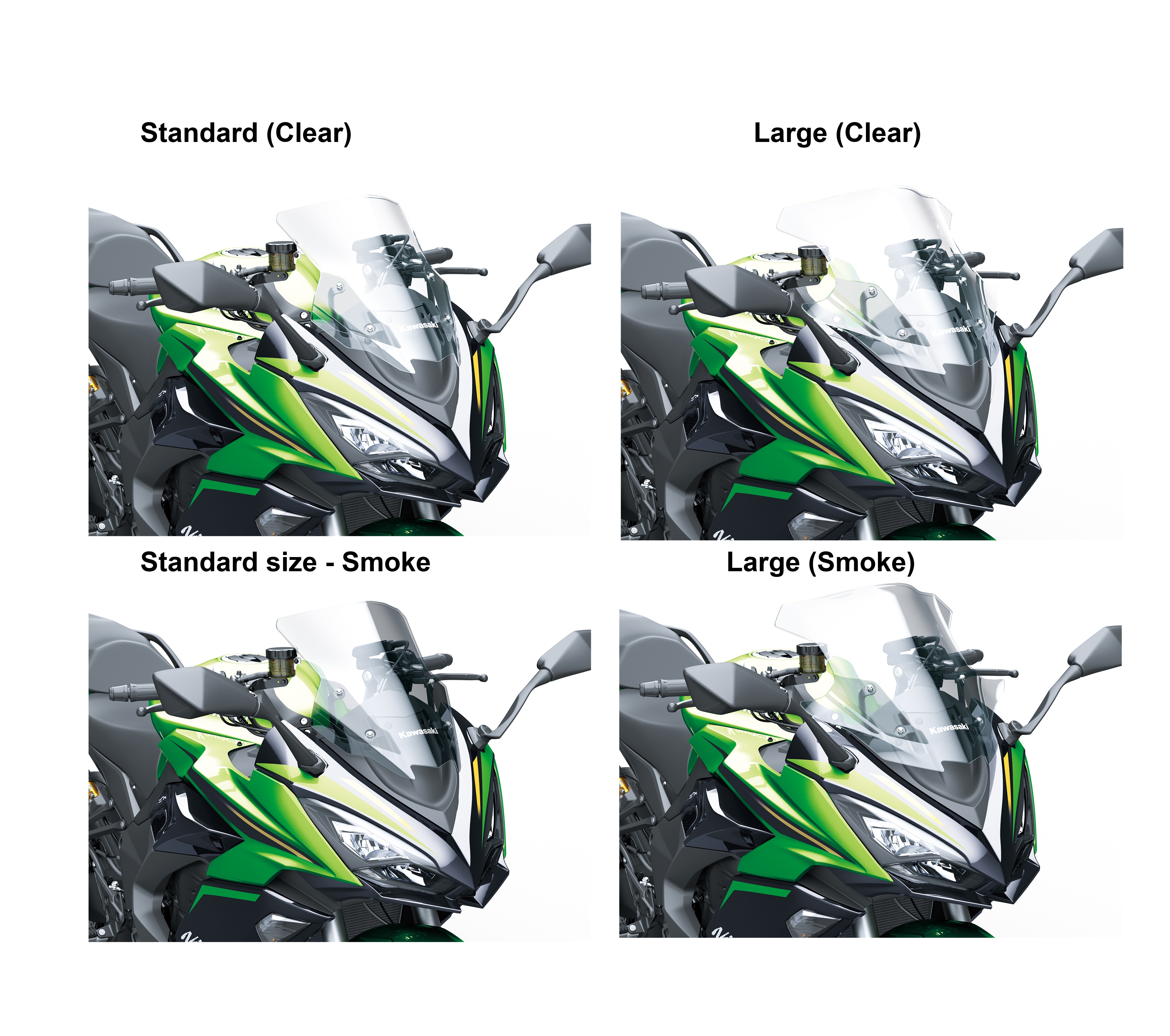 Genuine Kawasaki accessory windshield high large 99994-2058 for