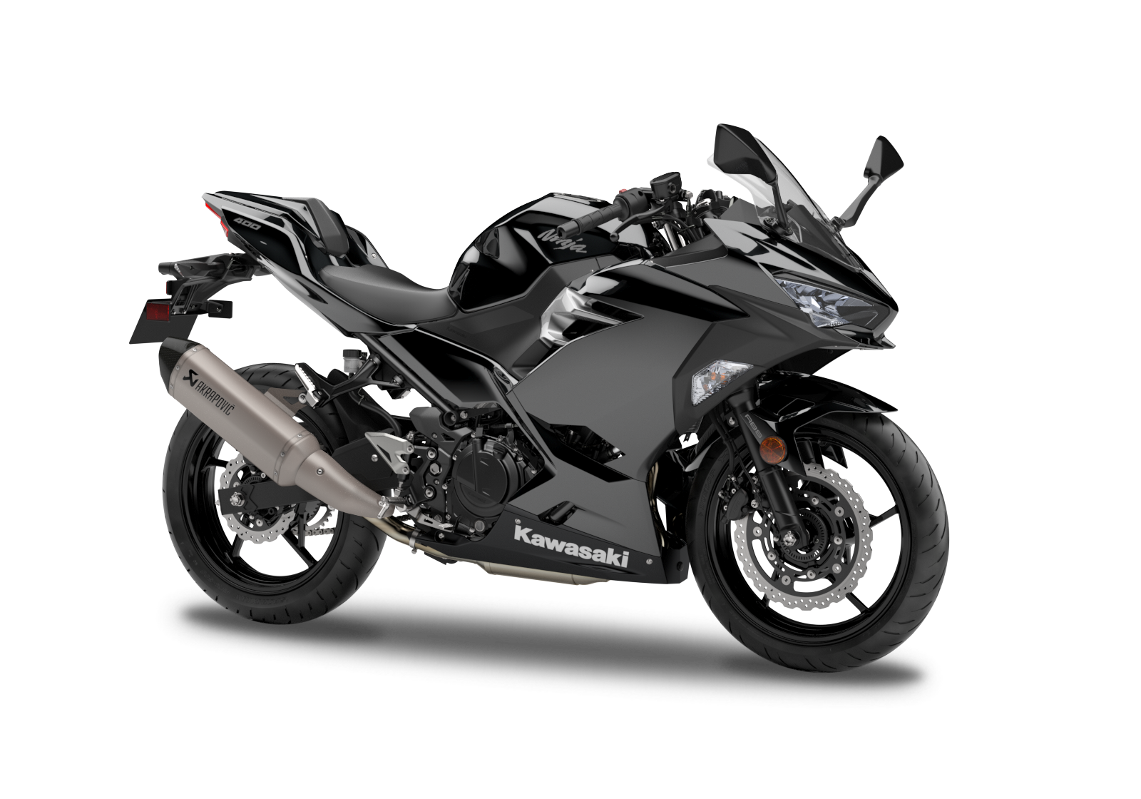 TCMT Front LED Headlight Assembly For Kawasaki Ninja 400 2018-2024 - Black Housing Clear Lens