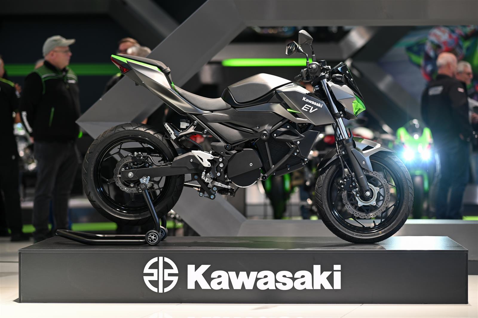 Kawasaki unveils EV production prototype at Intermot