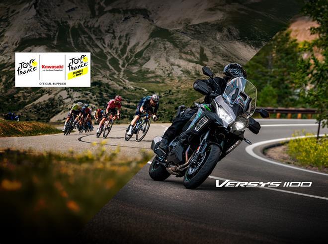 Versys 1100 wordt officiële begeleidingsmotor van de Tour de France