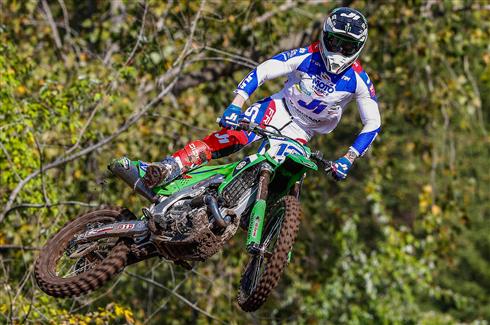 Romain Febvre leads the Kawasaki assault at the MXoN