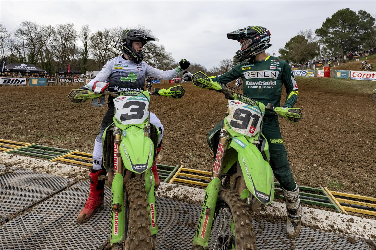 French Motorcross Racers Jeremy Seewer and Romain Febvre dominate in France
