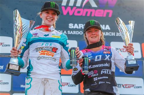 Double podium for the Kawasaki girls at WMX round one