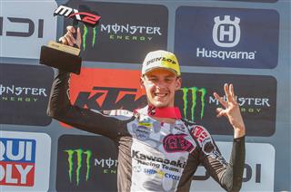 Fourth MX2 podium in-a-row for Mathis Valin