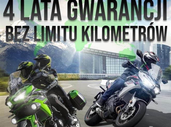 4 lata gwarancji dla wszystkich motocykli drogowych  Kawasaki