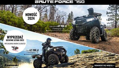 Kawasaki Brute Force 750 EPS 4x4 2023 od 62 200 zł + wyciągarka gratis!