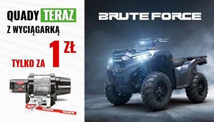 Quady Kawasaki Brute Force - teraz z wyciągarką WARN za 1 zł.